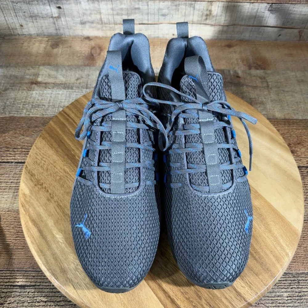 Puma Sneakers Mens 13 Grey Axelion Spark Running Shoes 193481-02 Mesh Athletic